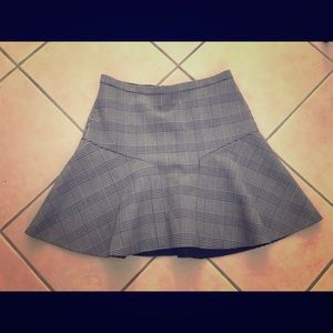 J.crew - Houndstooth Plaza Skirt - black and white glen plaid - size 10